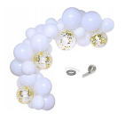 Girlanda balonowa biała z konfetti łuk błogosławieństwo