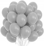 Balony lateksowe srebrny siwy matowy 12 cali 20 szt