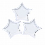 Balony foliowe gwiazdy srebrne 9 cali 3szt