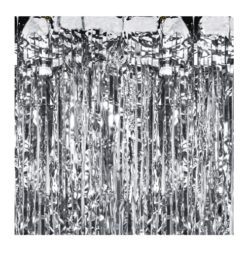 Kurtyna imprezowa srebrna 100 x 200 cm