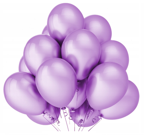 Balony lateksowe metaliczne liliowe 12 cali 20 szt