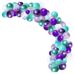 Girlanda balonowa fioletowo miętowa Frozen