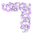 Girlanda balonowa liliowo srebrna Syrenka na Roczek