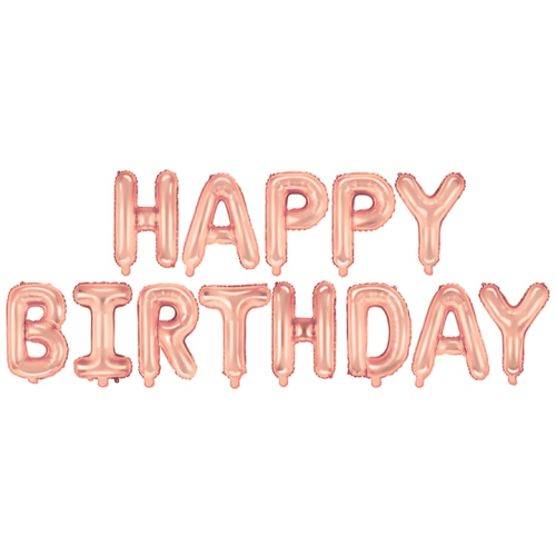 NAPIS HAPPY BIRTHDAY ROSE GOLD