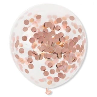 balon lateksowy konfetti rose gold 30cm