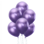 Balony lateksowe fioletowy chrom  12 cali 6 szt