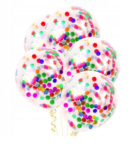 balon lateksowy z konfetti 12 cali