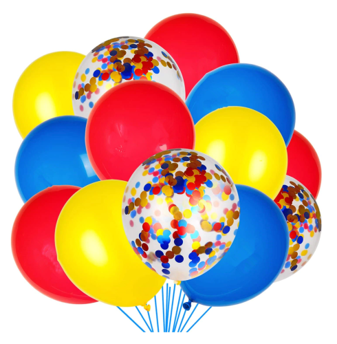 Bukiet balonów wielokolorowe z konfetti Psi patrol