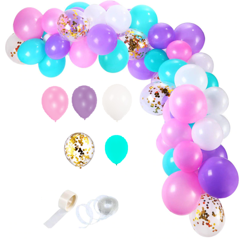 Girlanda balonowa kolorowa różowo fioletowa