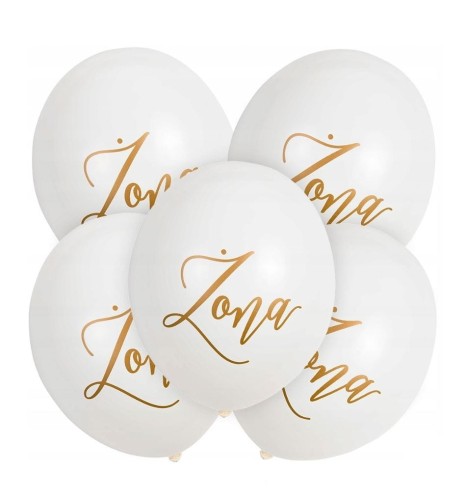 BALONY ŻONA 6 sztuk 30cm na Wesele Ślub Rocznica ślubu Zestaw balonów