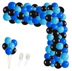 Girlanda balonowa granatowo błękitna