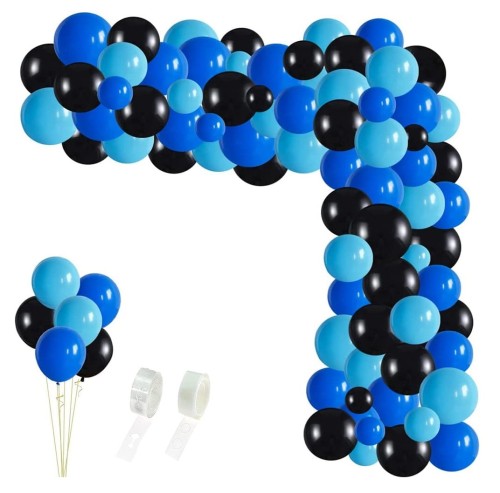 Girlanda balonowa granatowo błękitna