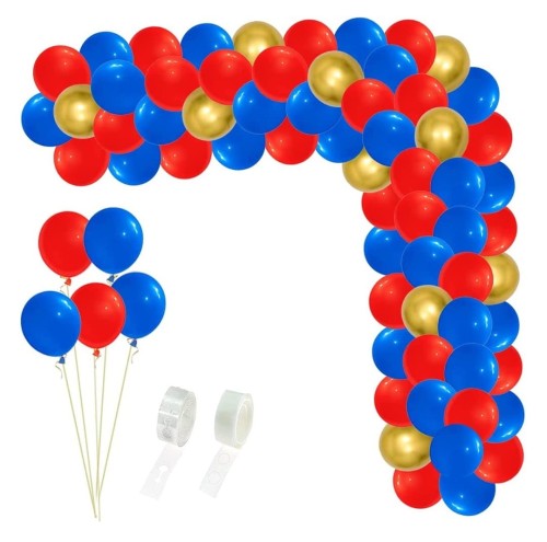 Girlanda balonowa granatowo czerwona