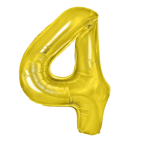 balon foliowy cyfra 4 70 cm złota