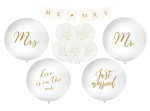 Zestaw balonów na wesele Just Married Giganty Mr Mrs Love