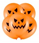 Balony lateksowe Halloween pomarańczowe 6szt 30 cm Dynie