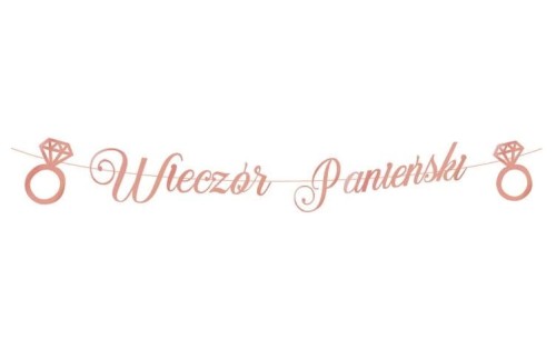 girlanda Wieczór Panieński rose gold