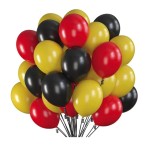 Bukiet balonów czerwono czarno żółty