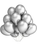 Balony lateksowe srebrne metalizowane 10 cali 20 szt