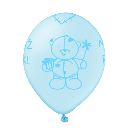 Balony lateksowe błękitne  "Mam już Roczek" 6 szt 12 cali