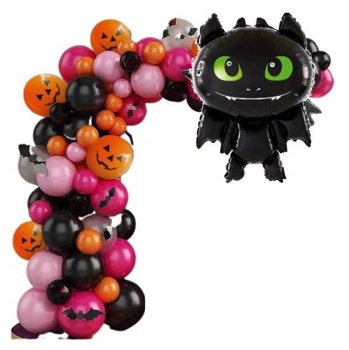 Girlanda balonowa na Halloween Smok fuksja