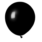 Balon lateksowy czarny 18 cali 1 szt