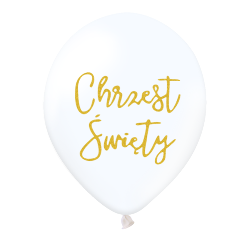 Zestaw na Chrzest Święty Balony biało złote Baner Girlanda Chrzciny HEL