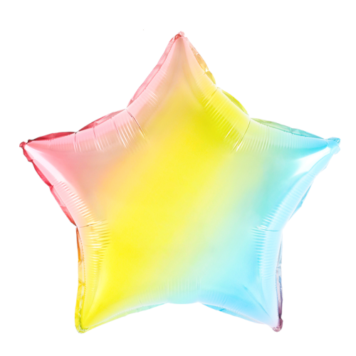 Balon foliowy gwiazda kolorowa 45cm 18cali