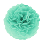 Pompon bibułowy jasny morski turkusowy 15 cm
