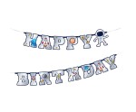 Baner Happy Birthday Kosmos Astronauta 220x16cm