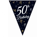 Girlanda papierowa 50th Birthday z flagami