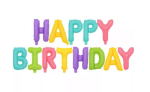 Balon foliowy napis Happy Birthday kolorowy 16 cali