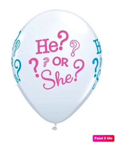 balon lateksowy he or she 12 cali