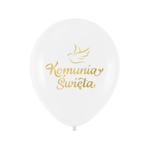 Balony lateksowe z nadrukiem Komunia Święta 12 cali 6 szt