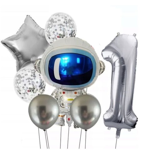 Zestaw na urodziny Astronauta Kosmos z cyfrą 1 Roczek