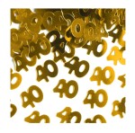 Konfetti foliowe 15 g - złote cyfry 40