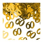 Konfetti foliowe 15 g - złote cyfry 60