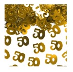Konfetti foliowe 15 g - złote cyfry 50