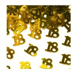 Konfetti foliowe 15 g - złote cyfry 18