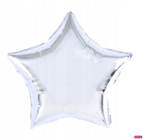 balon foliowy gwiazda srebrna 45cm