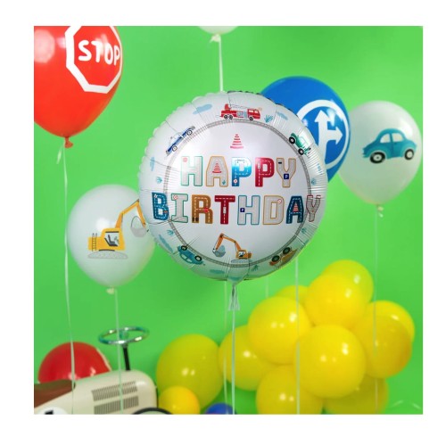 Balony lateksowe z nadrukiem Auta 12 cali 9 szt