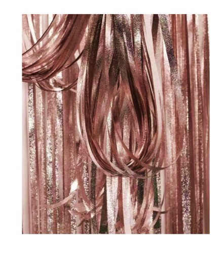 Kurtyna dekoracyjna rose gold chrom efekt 100x200