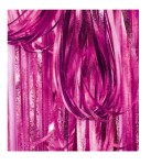 Kurtyna dekoracyjna fuksja chrom efekt 100x200