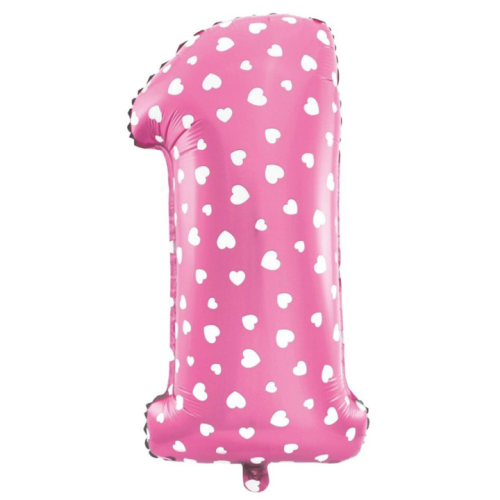 Zestaw BALONÓW Jednorożec Cyfra 1 40cm Konfetti URODZINY balony