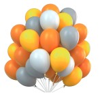 Bukiet balonów matowych leśne urodziny szare żółte