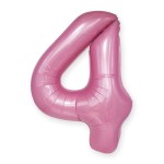 Balon foliowy różowa cyfra 4 100cm