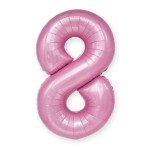 Balon foliowy różowa cyfra 8 100cm