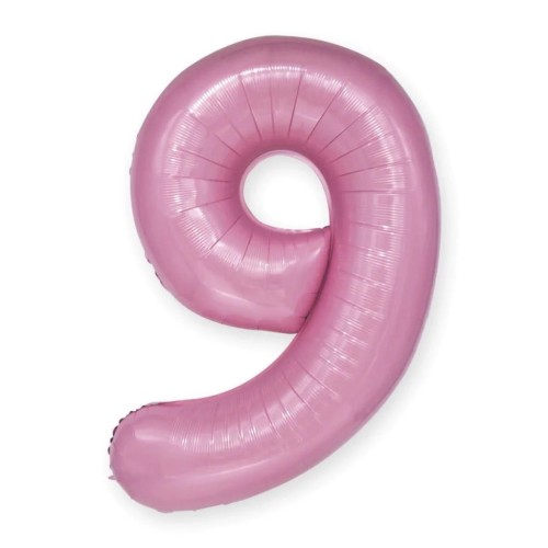 Balon foliowy różowa cyfra 9 100cm