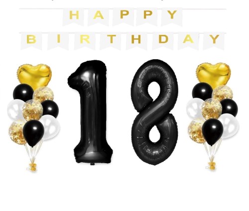 Zestaw balonów na Urodziny z cyframi 0-99