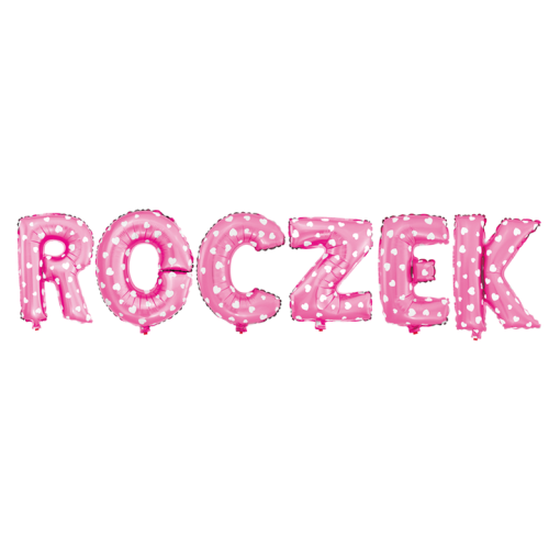 baner ROCZEK z balonów foliowych napis